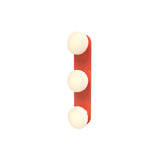 Pastille 3 Wall Lamp: 3 Vanity + Faceted + Vermillion