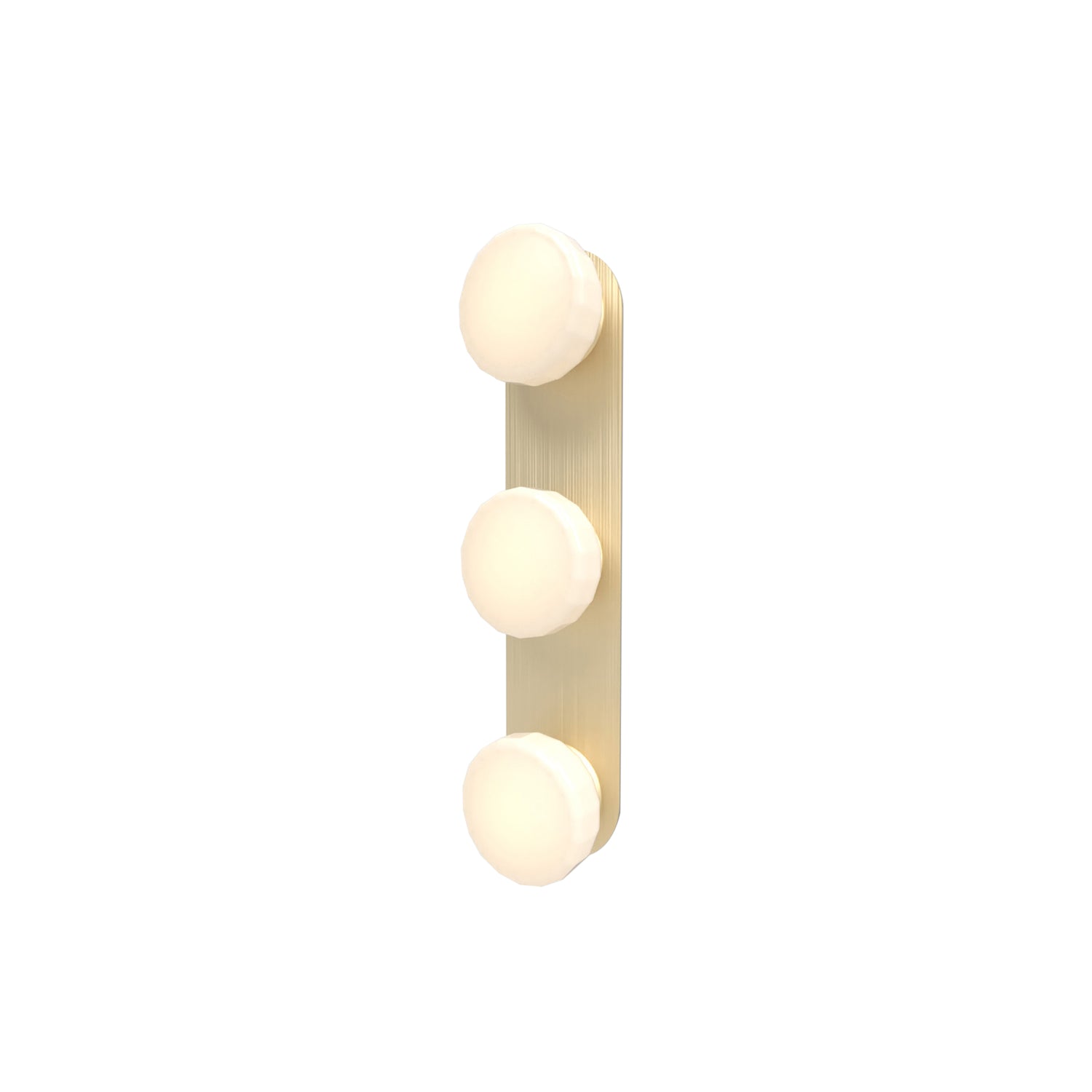 Pastille 3 Wall Lamp: 3 Vanity + Faceted + Satin Brass