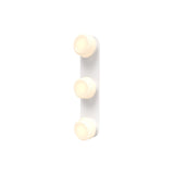 Pastille 3 Wall Lamp: 3 Vanity + Ribbed + Matte White