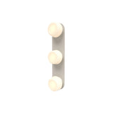 Pastille 3 IP65 Wall Lamp: 3 Vanity + Ribbed + Silk Grey