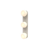 Pastille 3 Wall Lamp: 3 Vanity + Ribbed + Silk Grey
