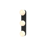 Pastille 3 Wall Lamp: 3 Vanity + Ribbed + Matte Black