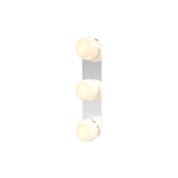 Pastille 3 Wall Lamp: 3 Vanity + Ribbed + Polished Chrome