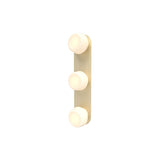 Pastille 3 Wall Lamp: 3 Vanity + Ribbed + Satin Brass
