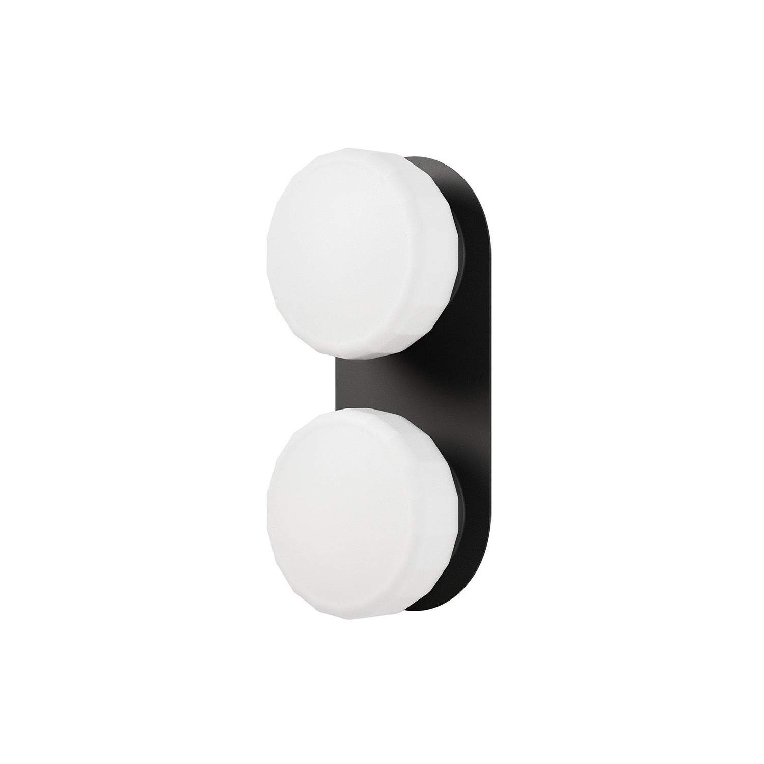 Pastille 2 Wall Lamp: 2 Heads Faceted + Matte Black