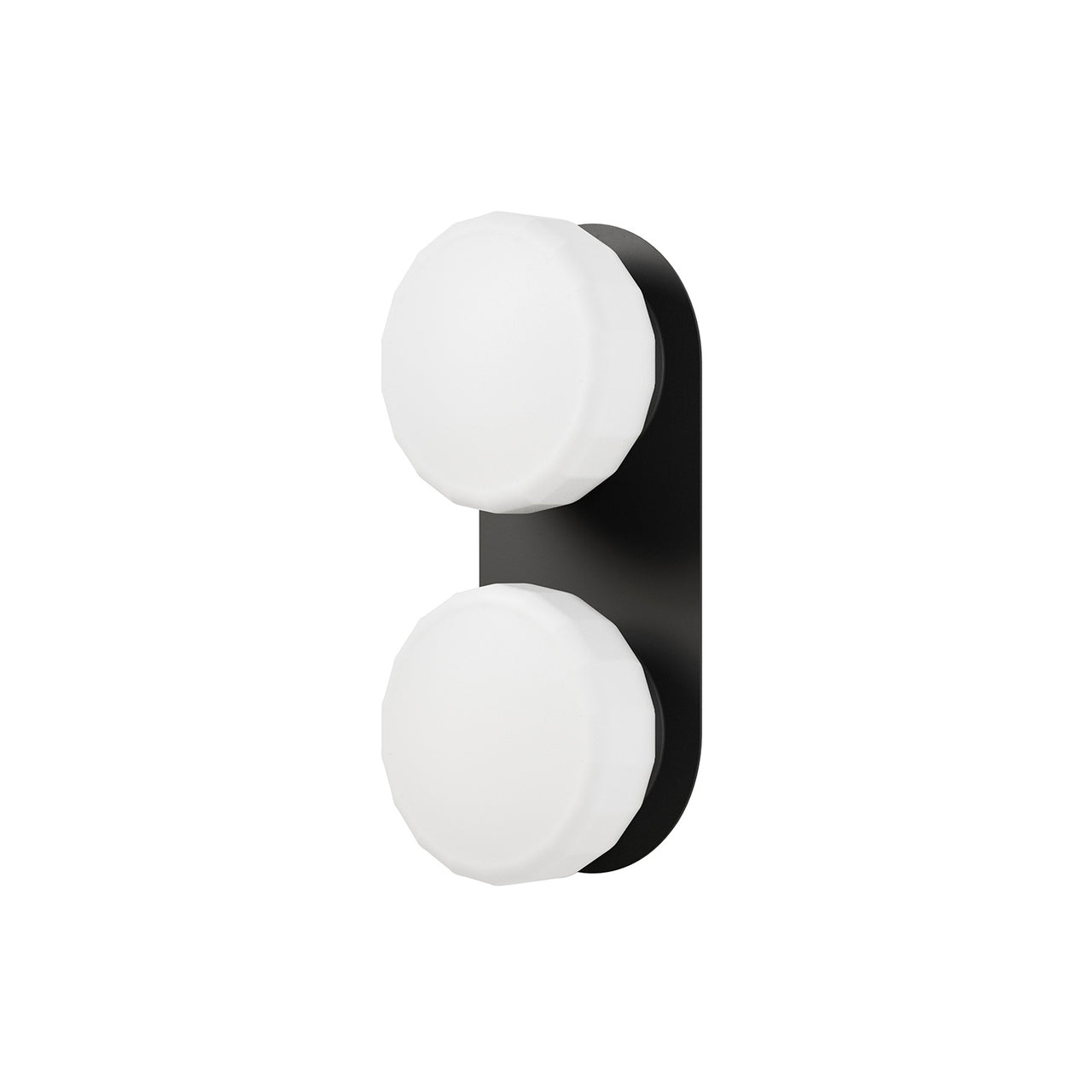 Pastille 2 Wall Lamp: 2 Heads Faceted + Matte Black