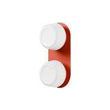Pastille 2 IP65 Wall Lamp: Ribbed + Vermillion