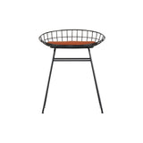 KM05 Wire Stool with Seat Pad: Black