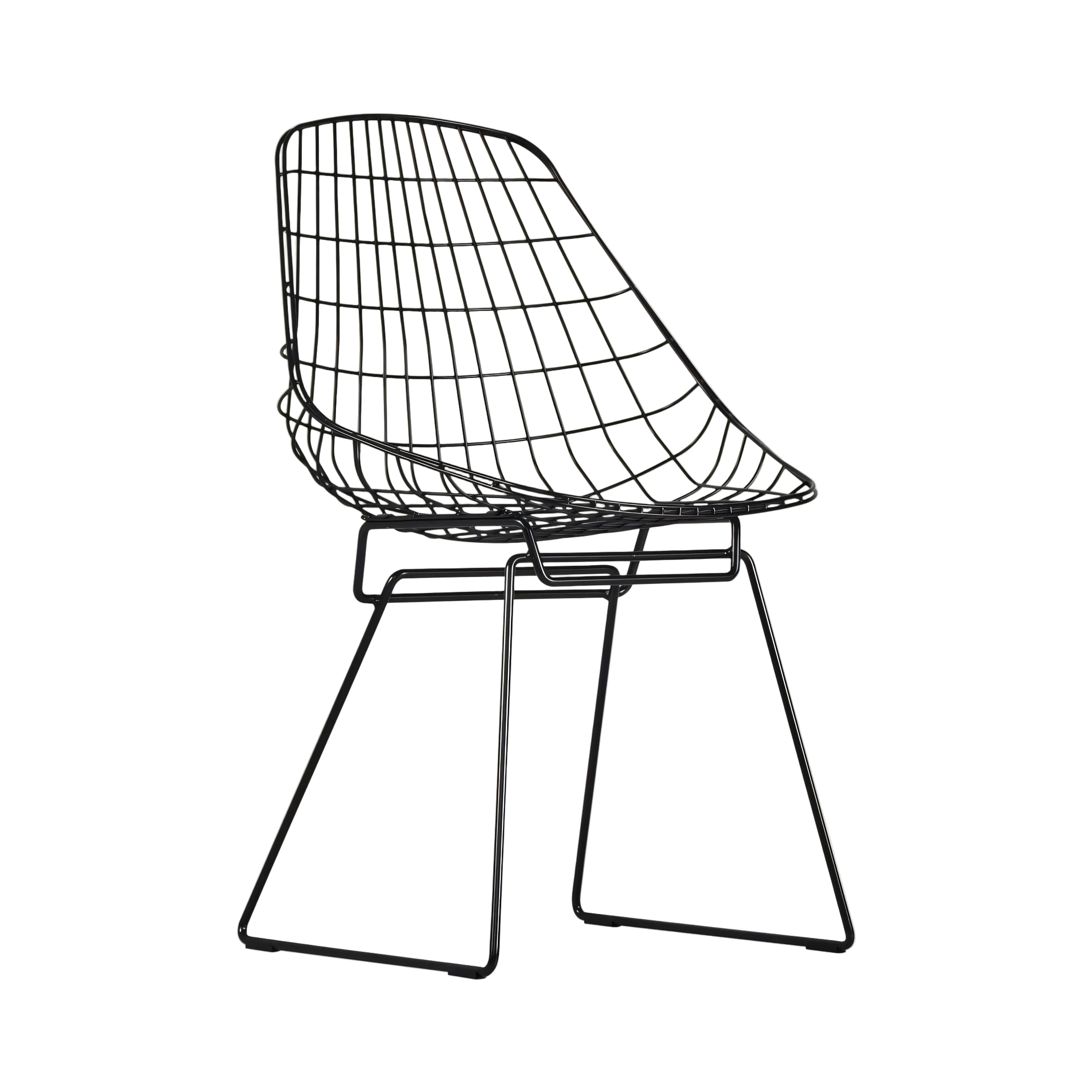 SM05 Wire Dining Chair: Black