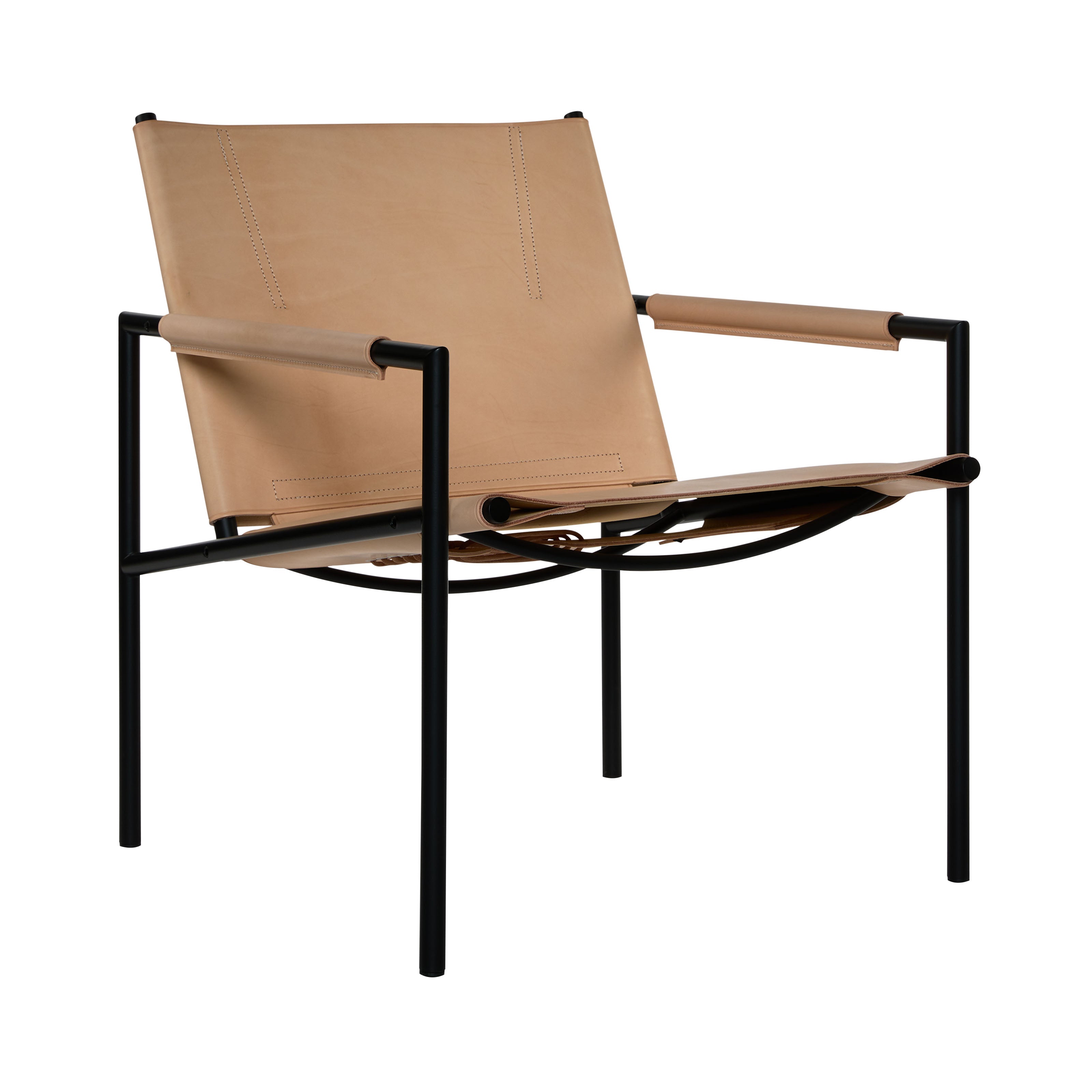 SZ02 Armchair: Black + Natural