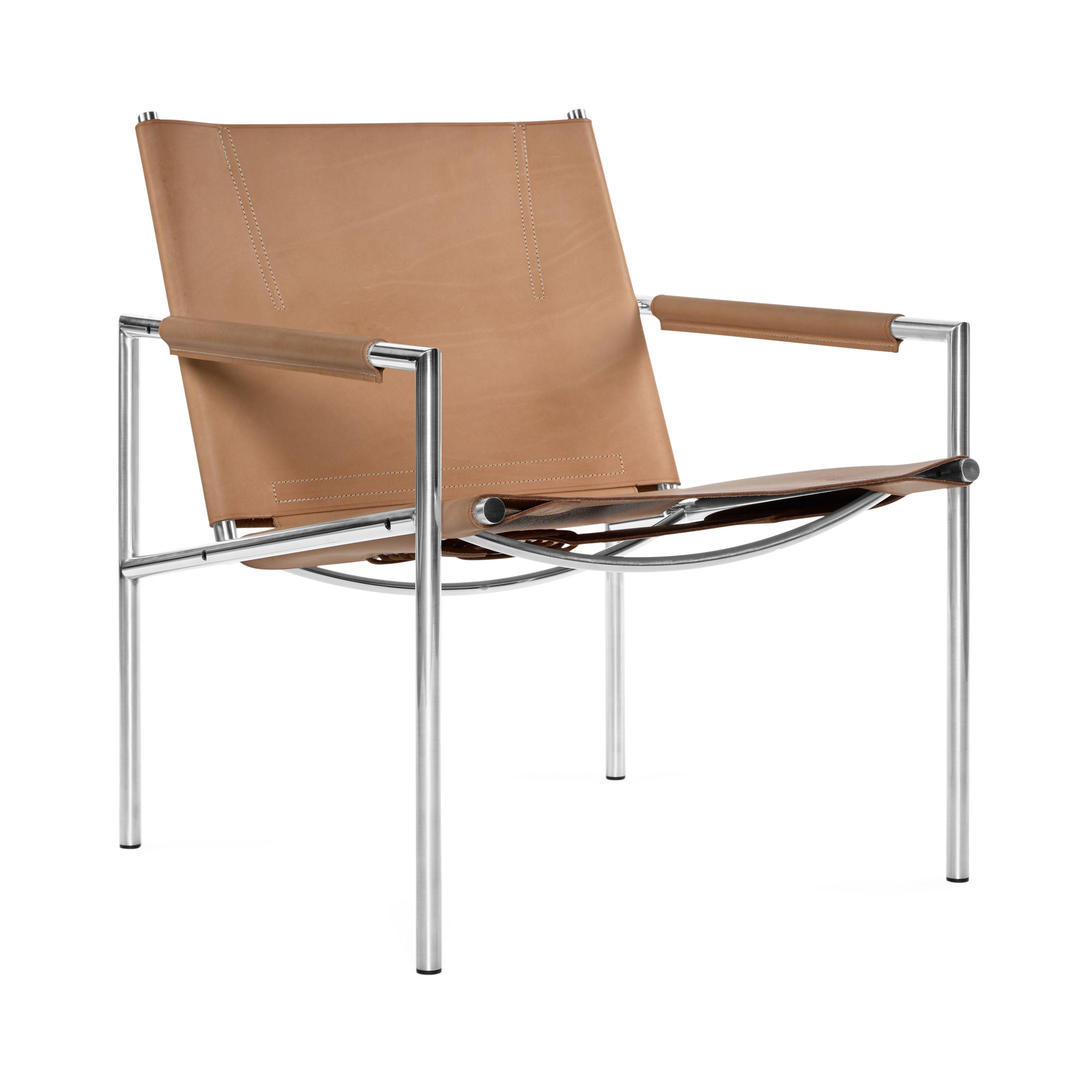 SZ02 Armchair: Chrome + Natural