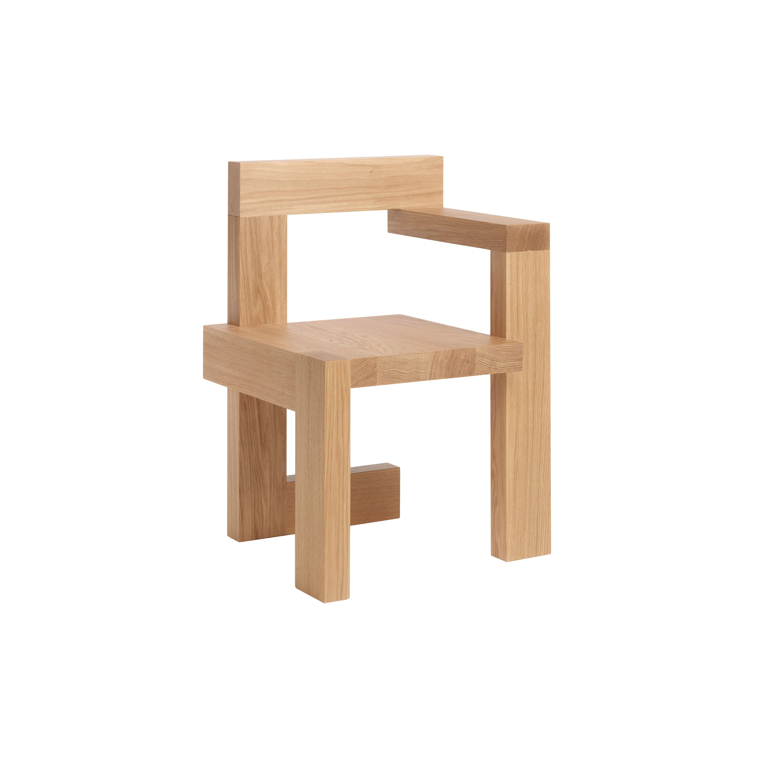 Steltman Chair: Right Arm + Natural Oak