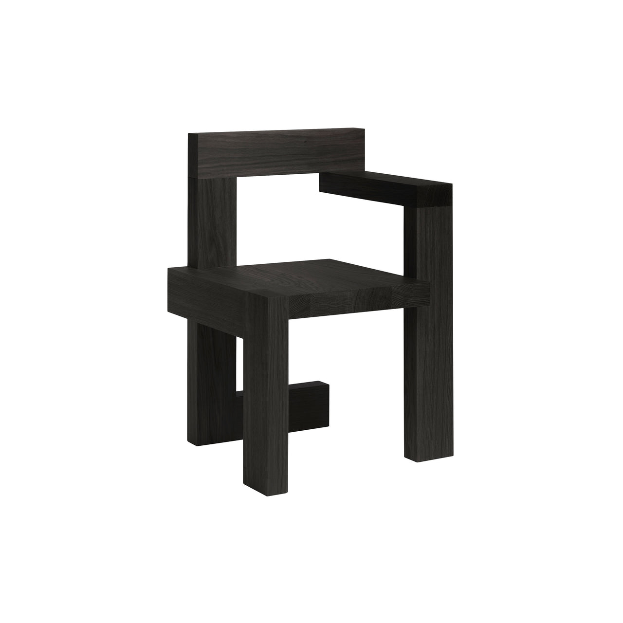 Steltman Chair: Right Arm + Black Oak