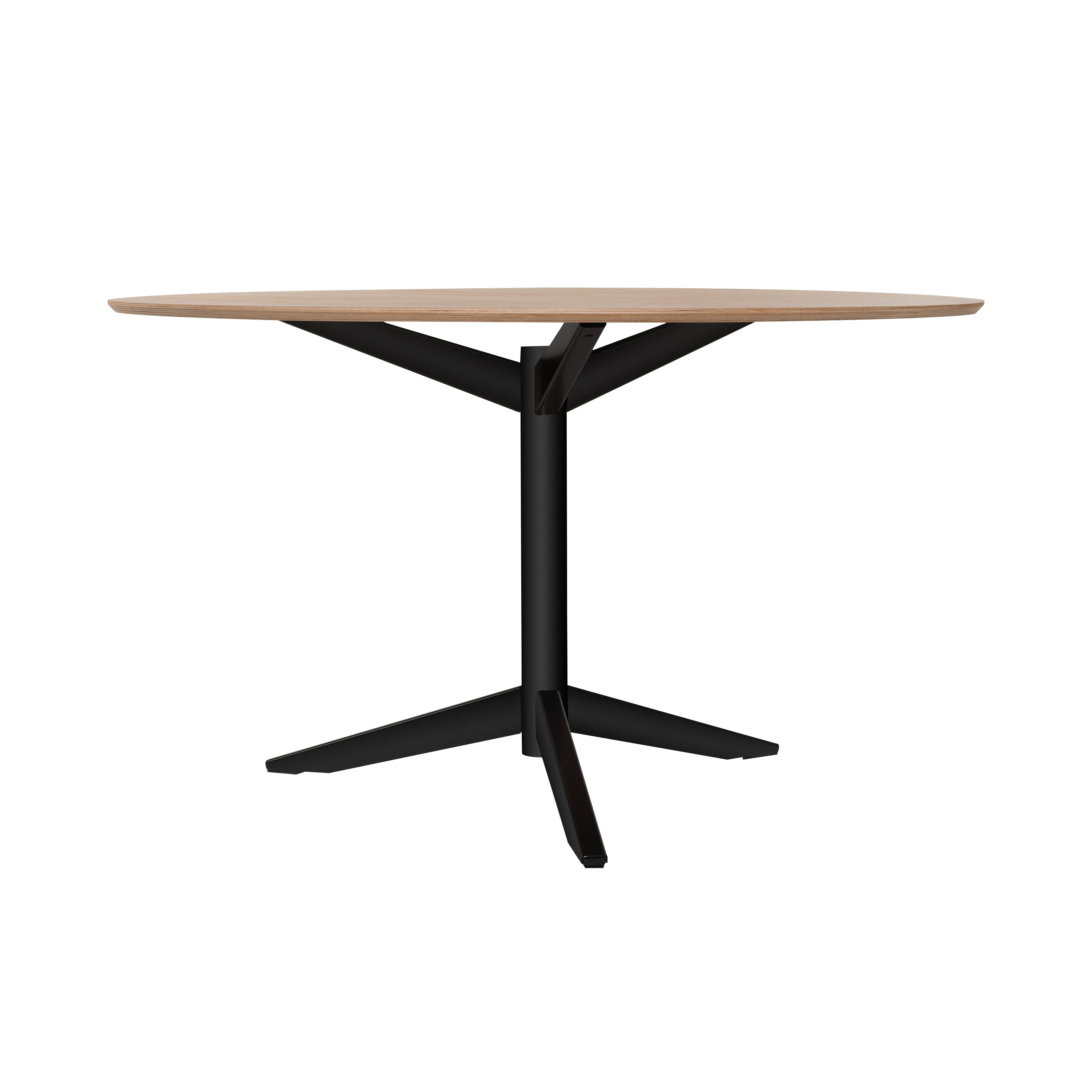 TE06 Dining Table: Natural Oak + Black