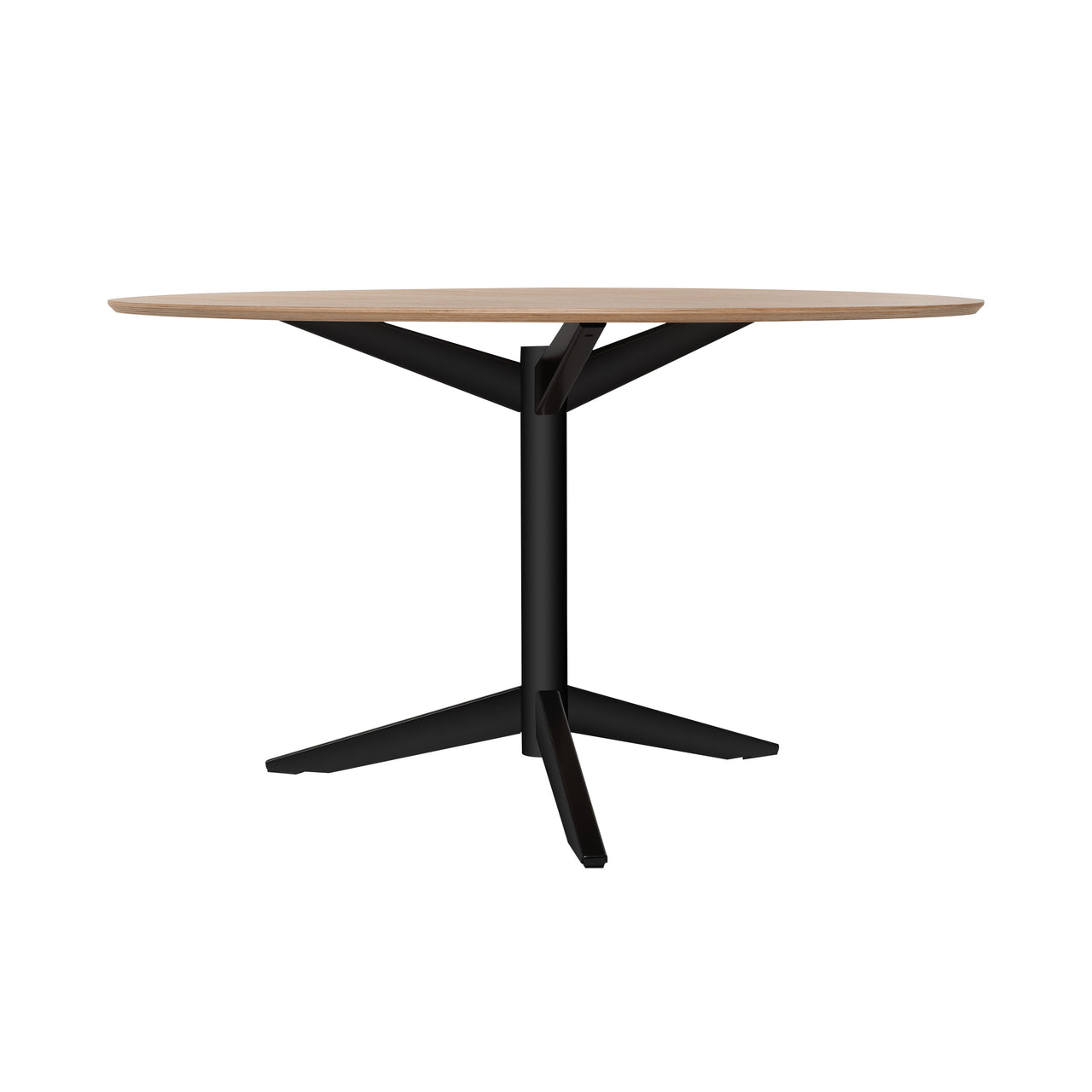 TE06 Dining Table: Natural Oak + Black