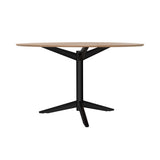 TE06 Dining Table: Natural Oak + Black