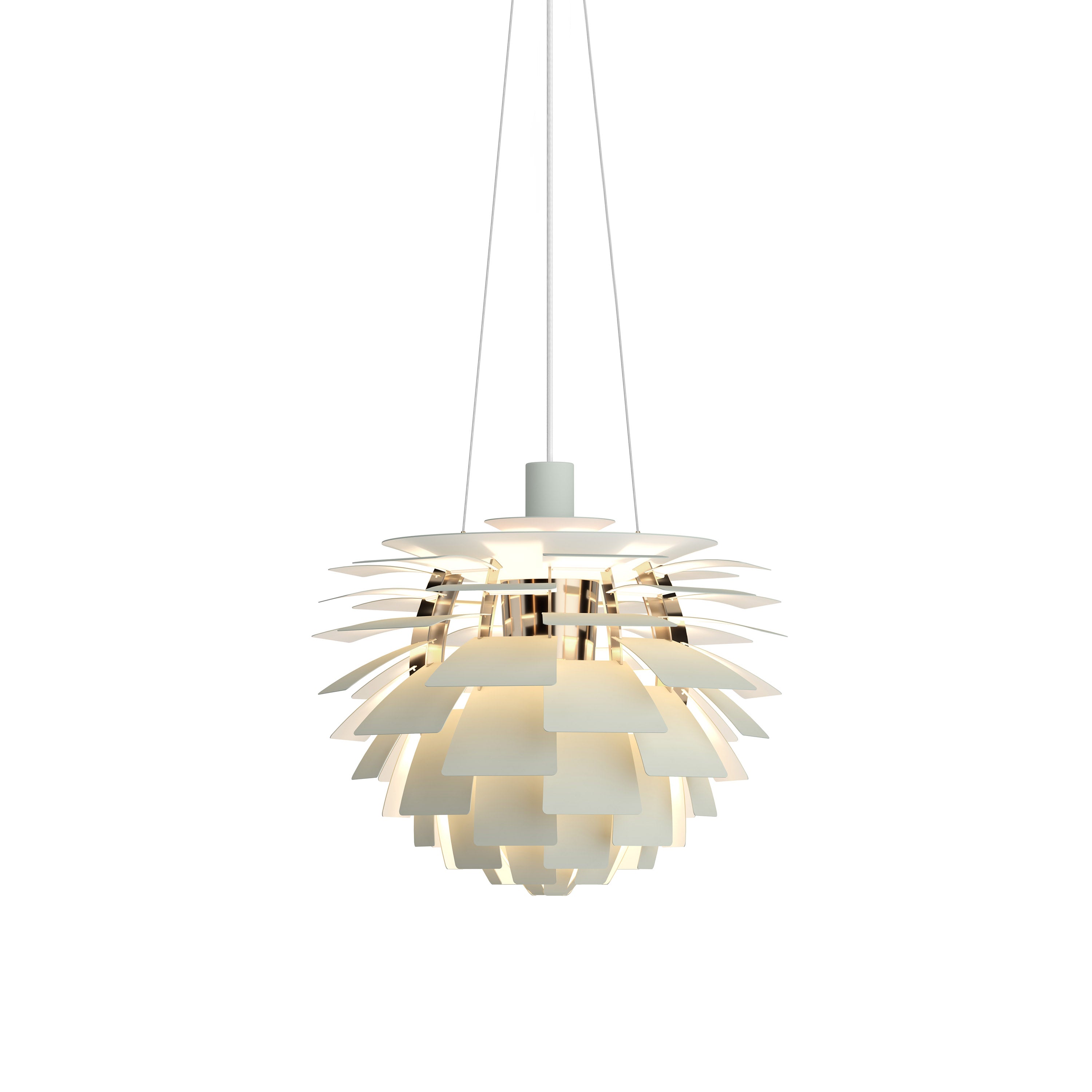 PH Artichoke Pendant: Small + Dusty Green + Brass