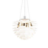 PH Artichoke Pendant: Medium + Soft White + Brass + White