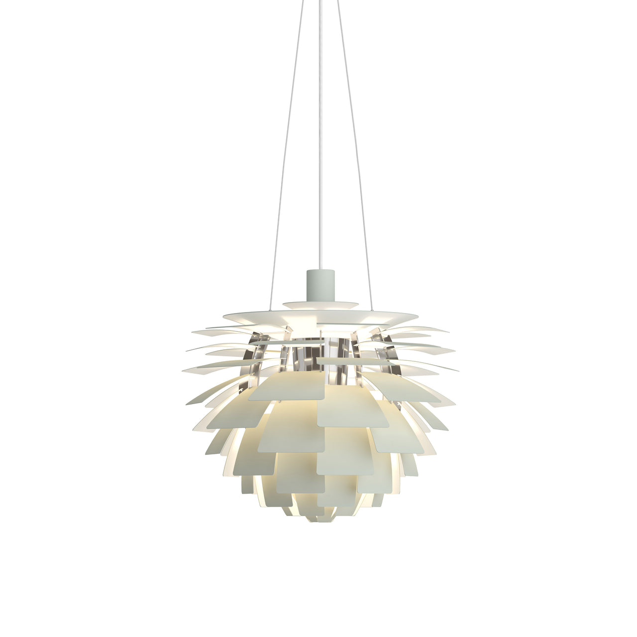 PH Artichoke Pendant: Small + Dusty Green + Chrome 