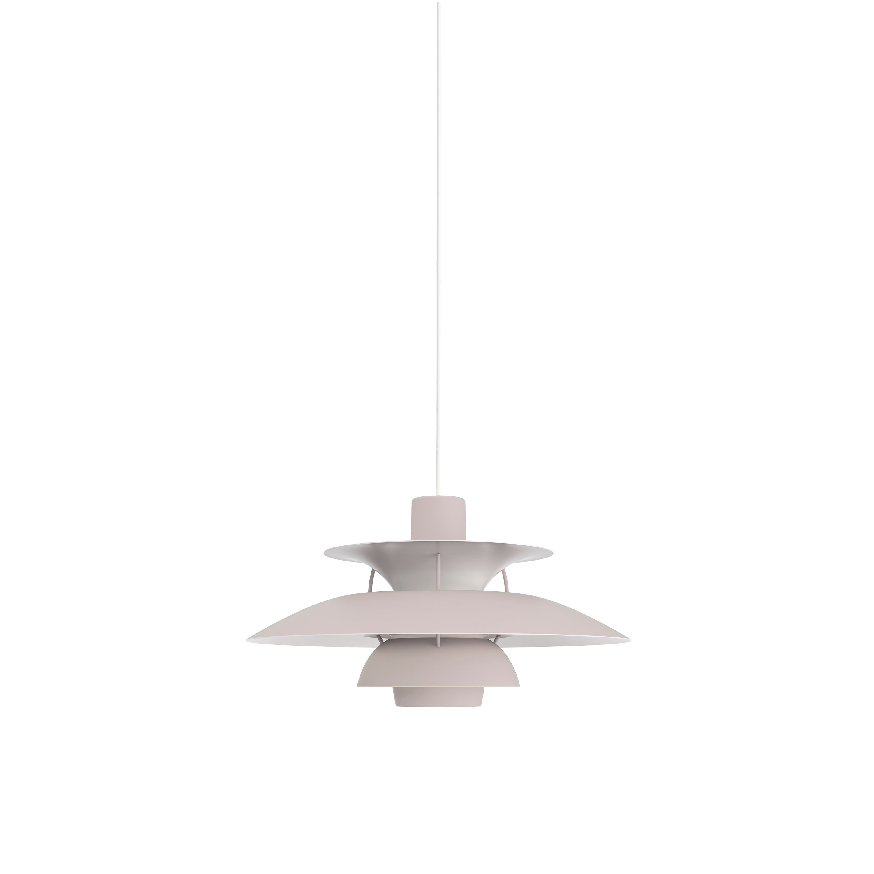 PH 5 Pendant: Monochrome Oyster Grey + White