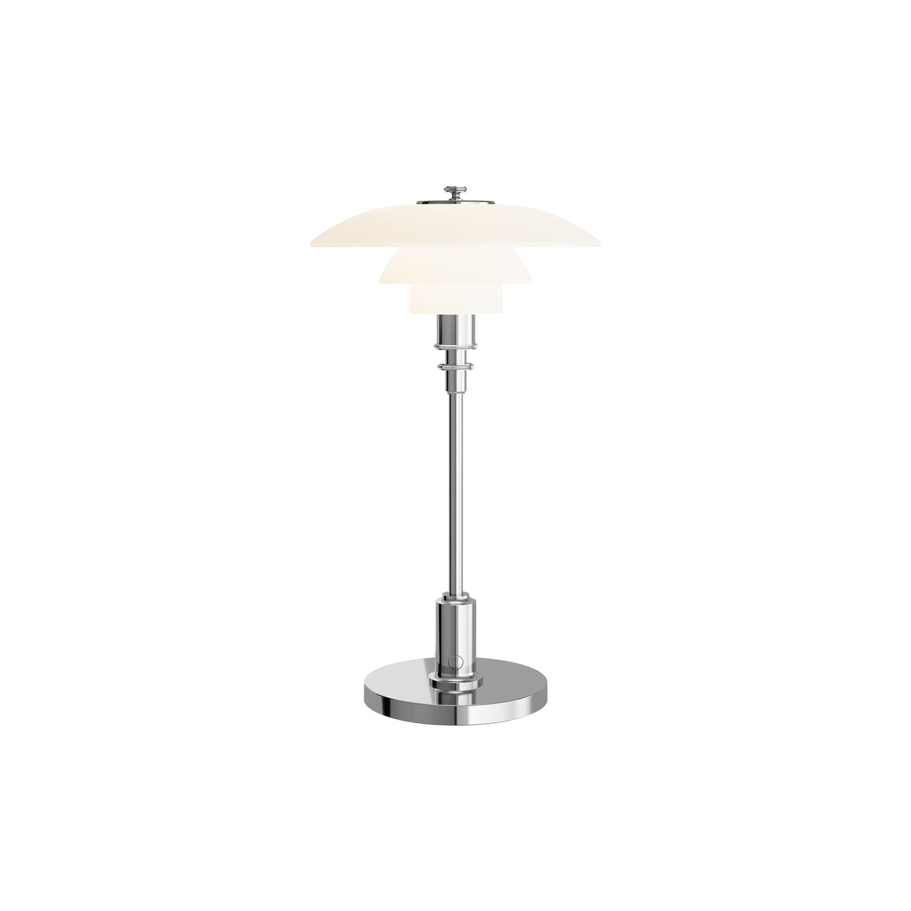 PH 2/1 Portable Lamp: High Lustre Plated Chrome