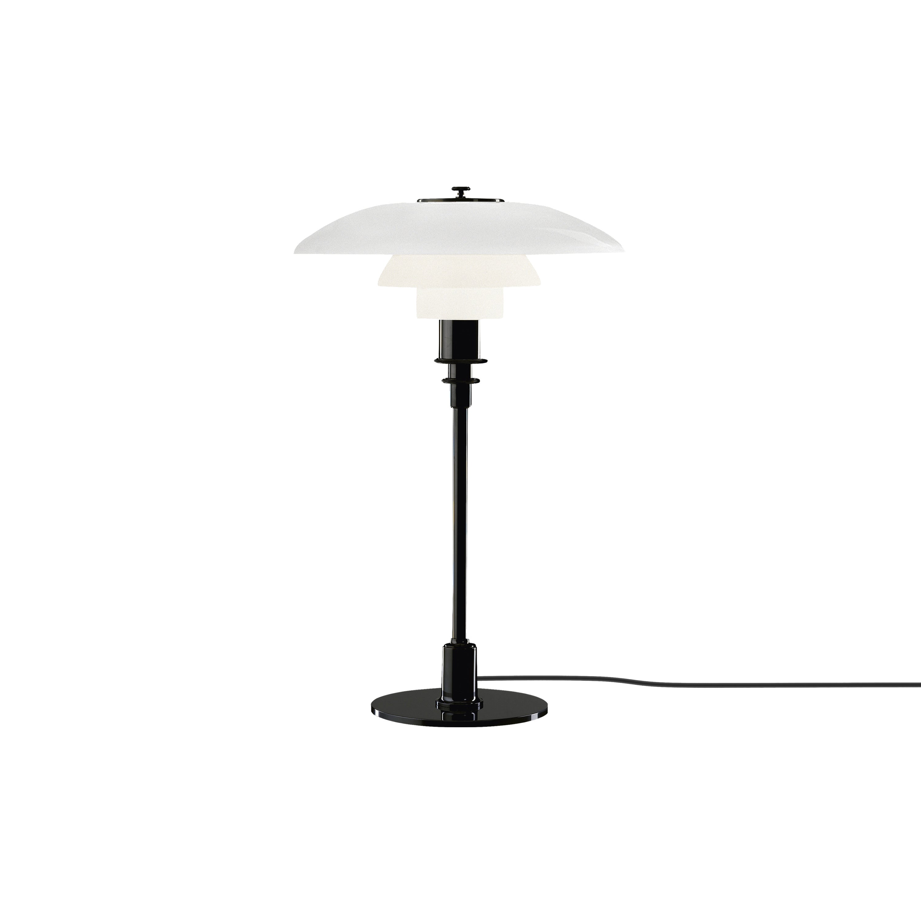 PH 3/2 Table Lamp: White + Metallised Black + Black