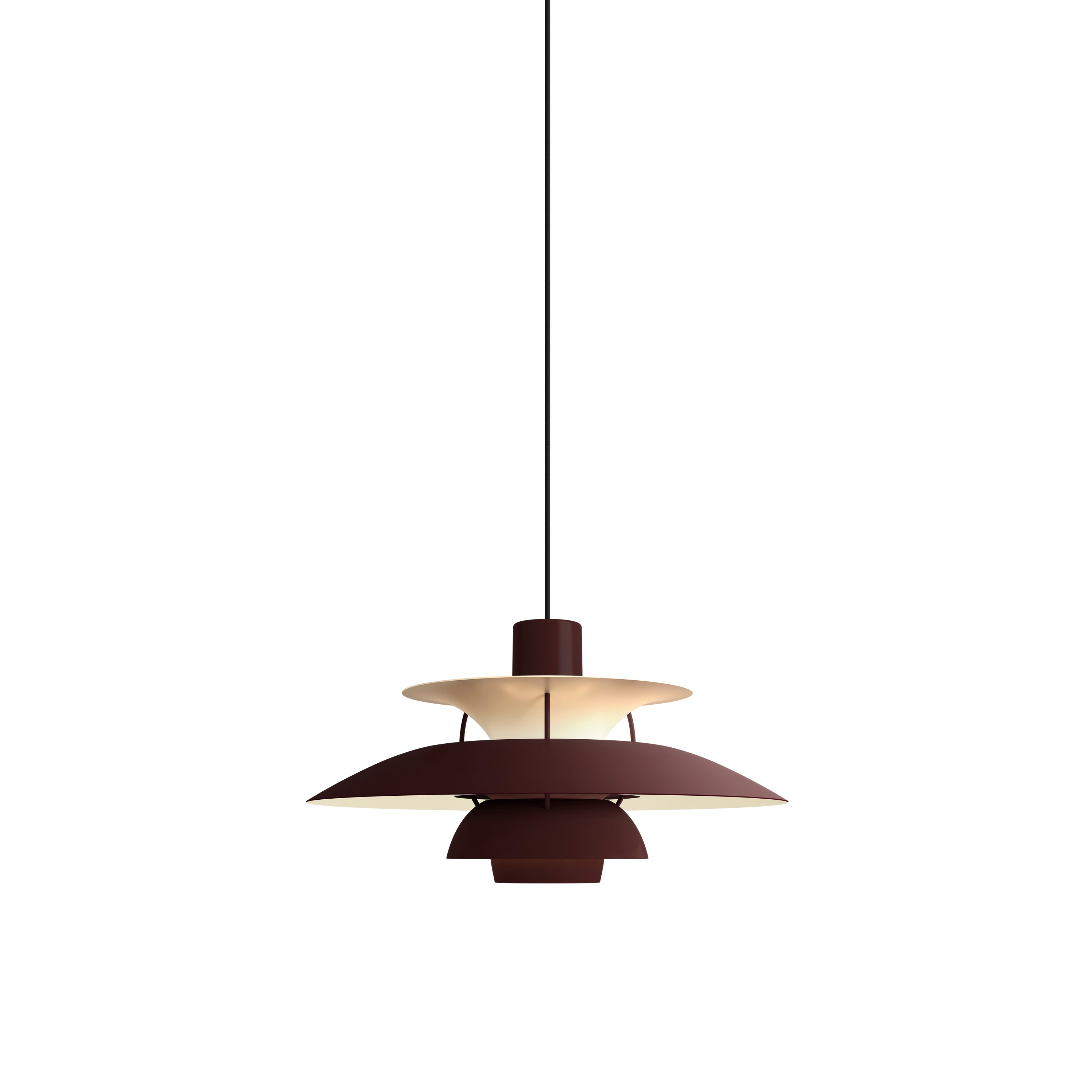 PH 5 Pendant: Monochrome Burgundy + Black