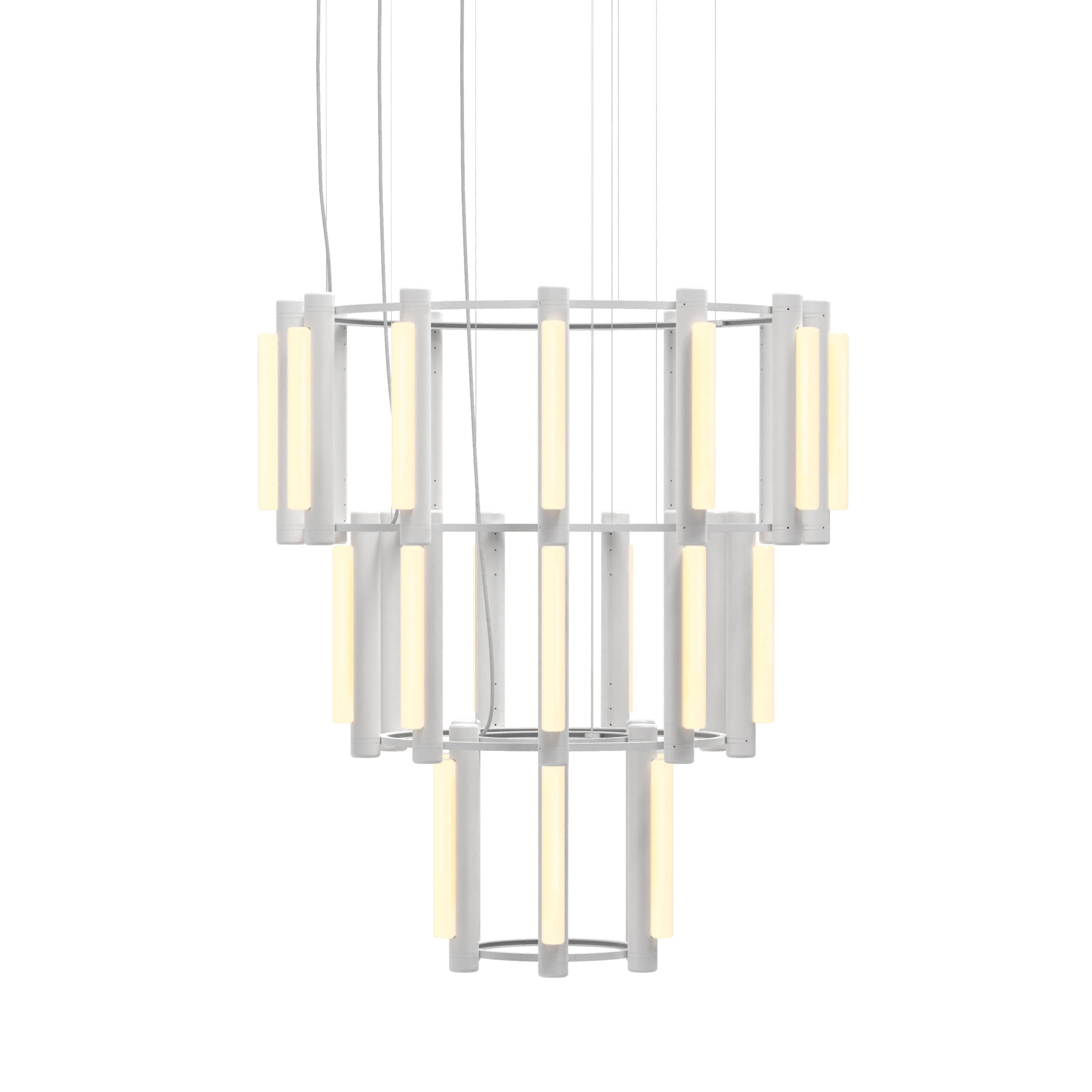 Pipeline 10 Chandelier: White