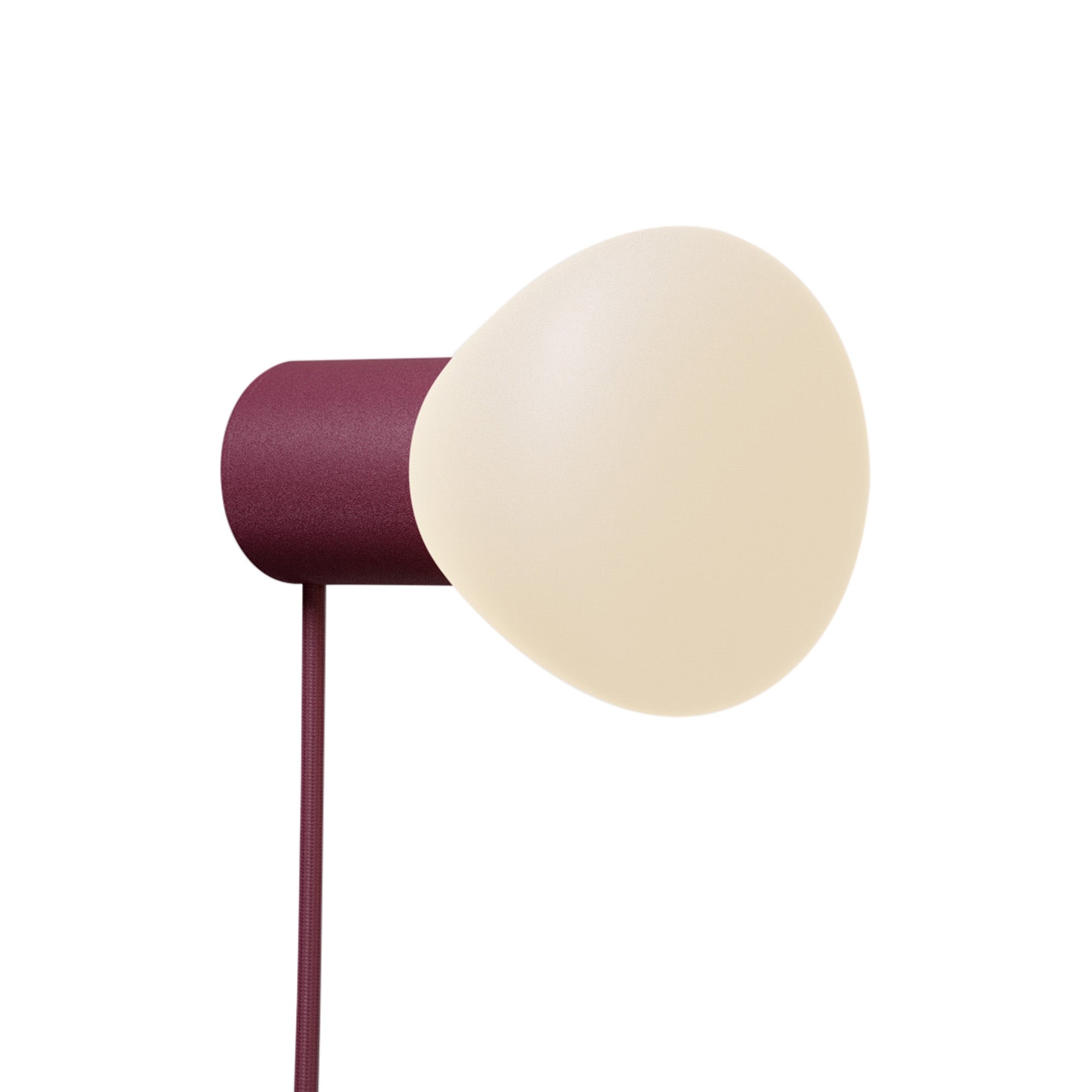 Parc 01 Table Lamp: Footswitch + Burgundy + Burgundy