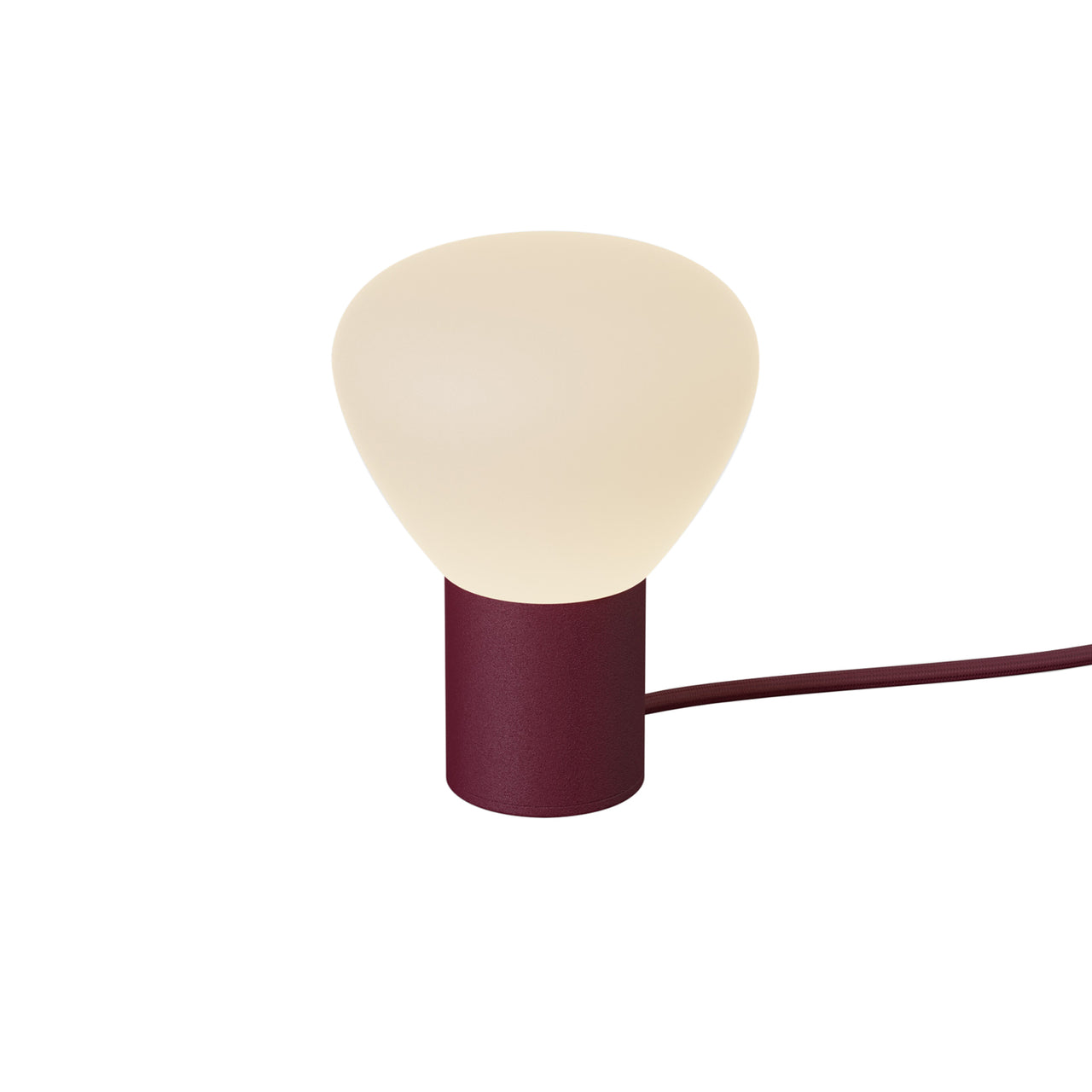 Parc 01 Table Lamp: Footswitch + Burgundy + Burgundy