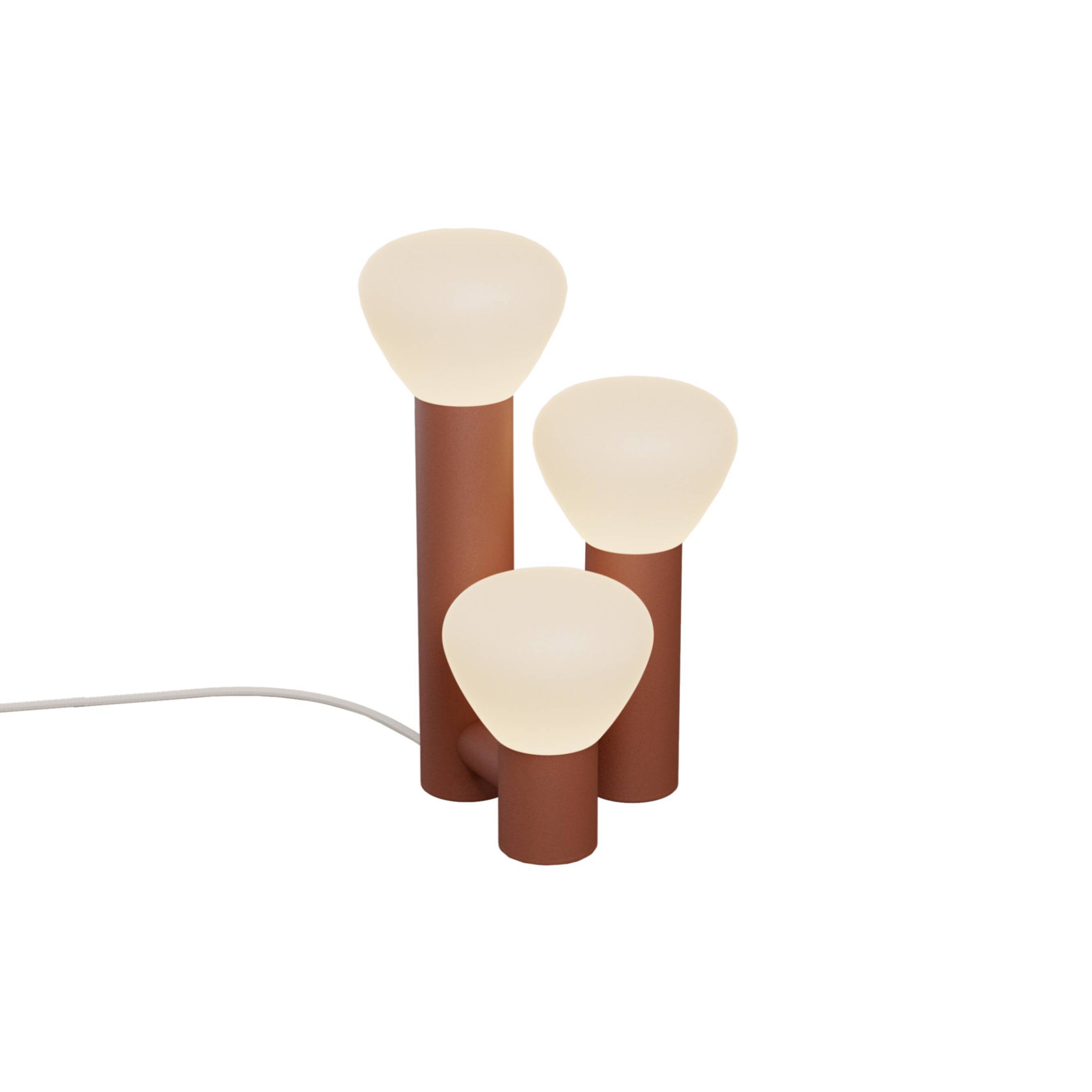 Parc 06 Table Lamp: Handswitch +  Terracotta + Beige