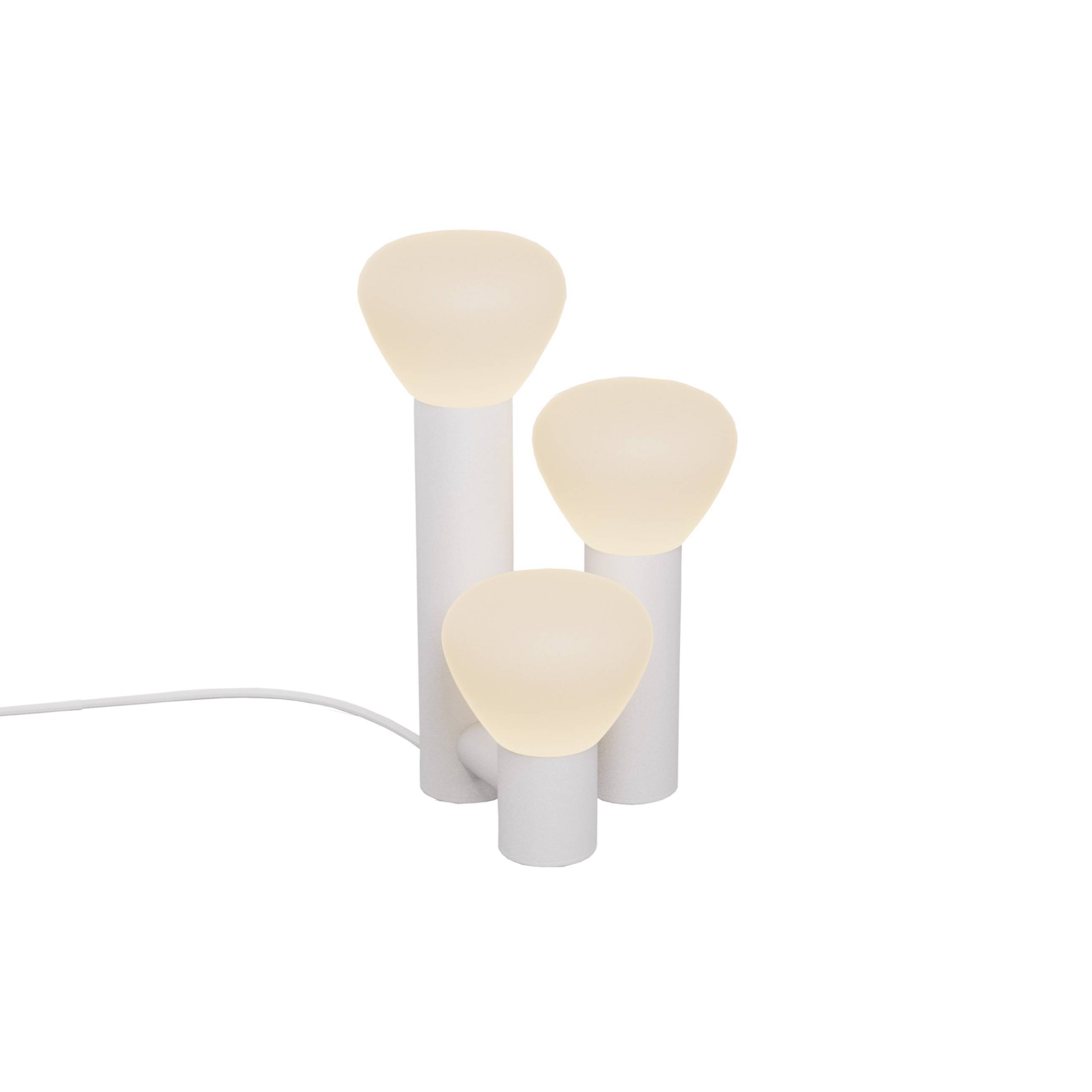 Parc 06 Table Lamp: Handswitch +  White + White