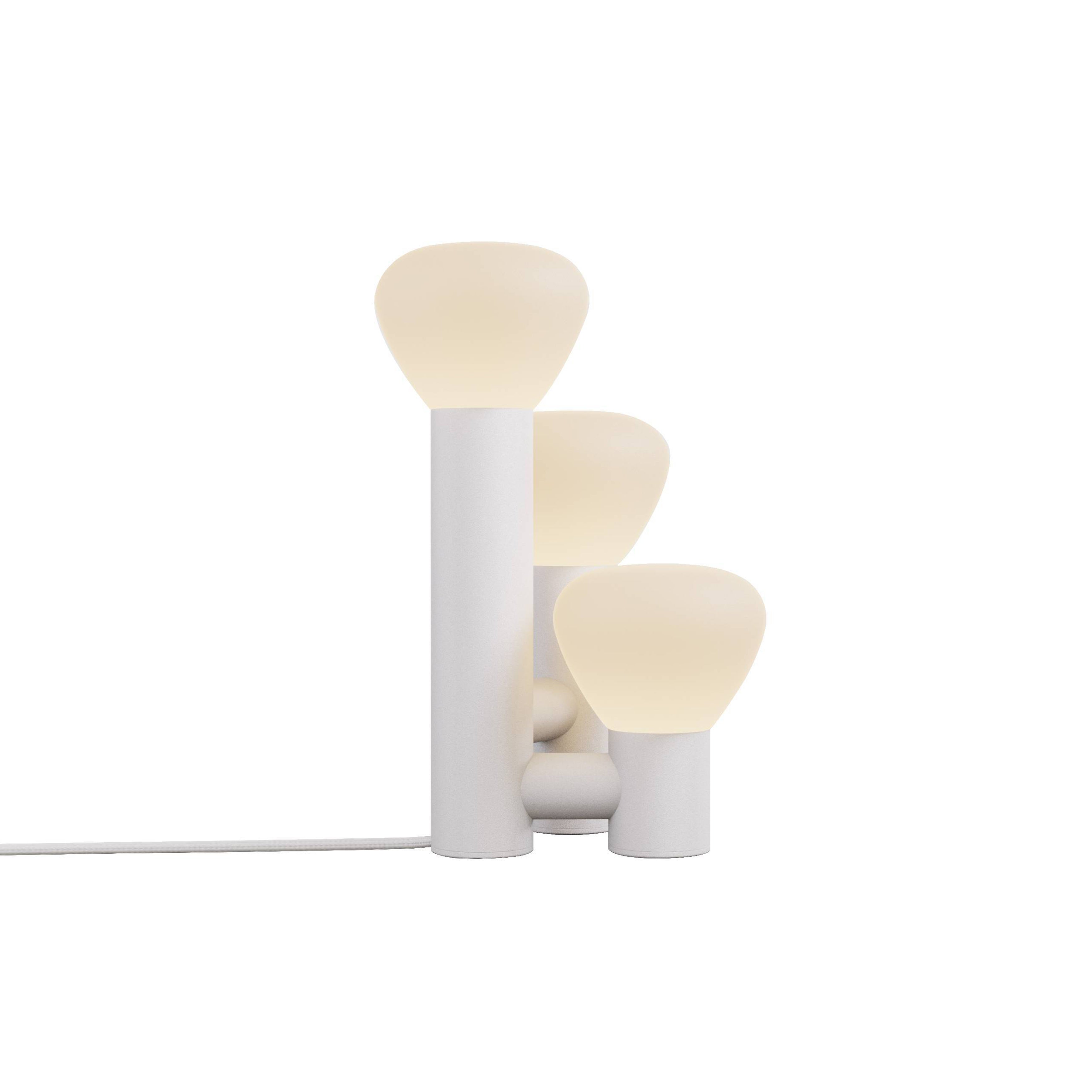 Parc 06 Table Lamp: Handswitch + White + White