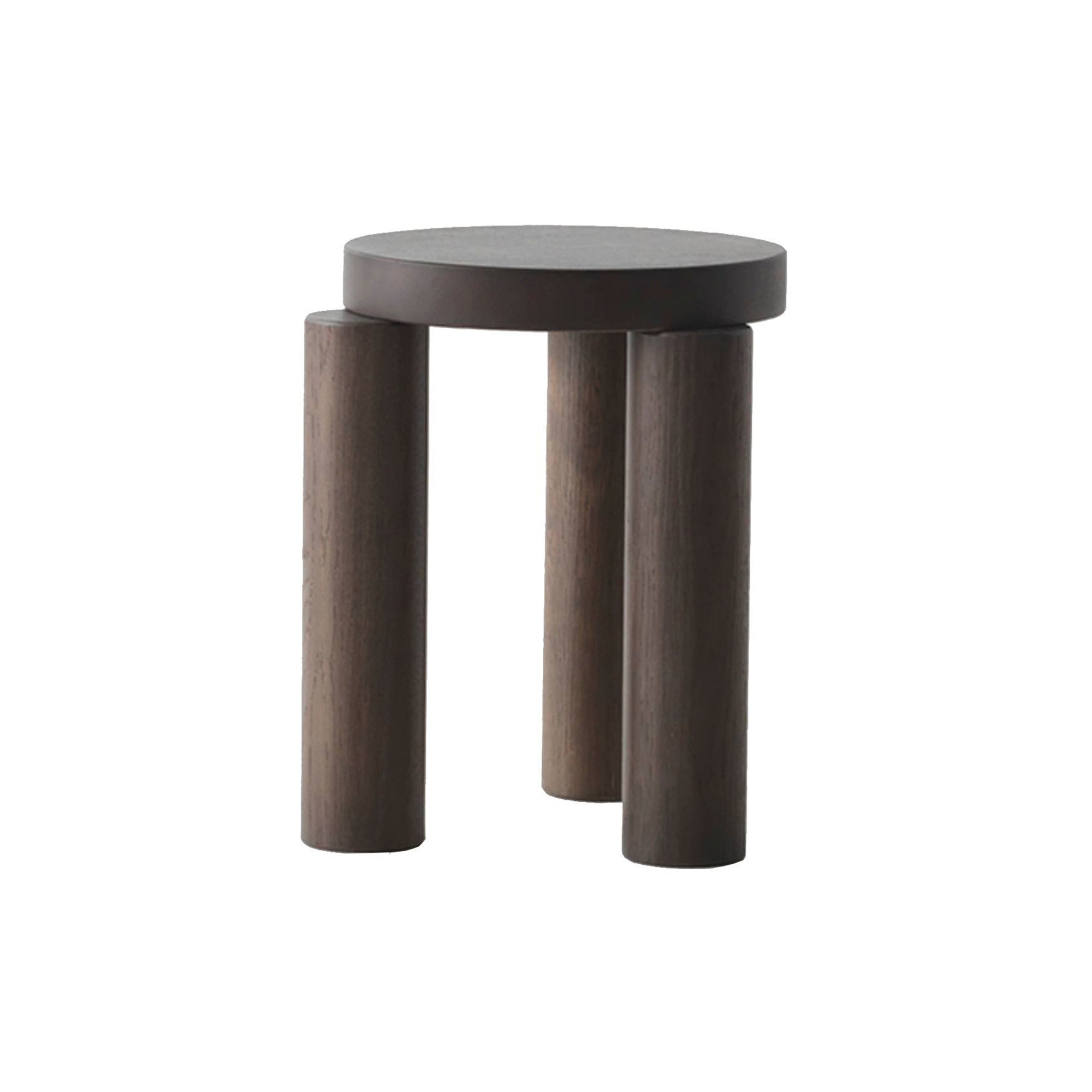 Offset Stool + Side Table: Umber Stained Oak