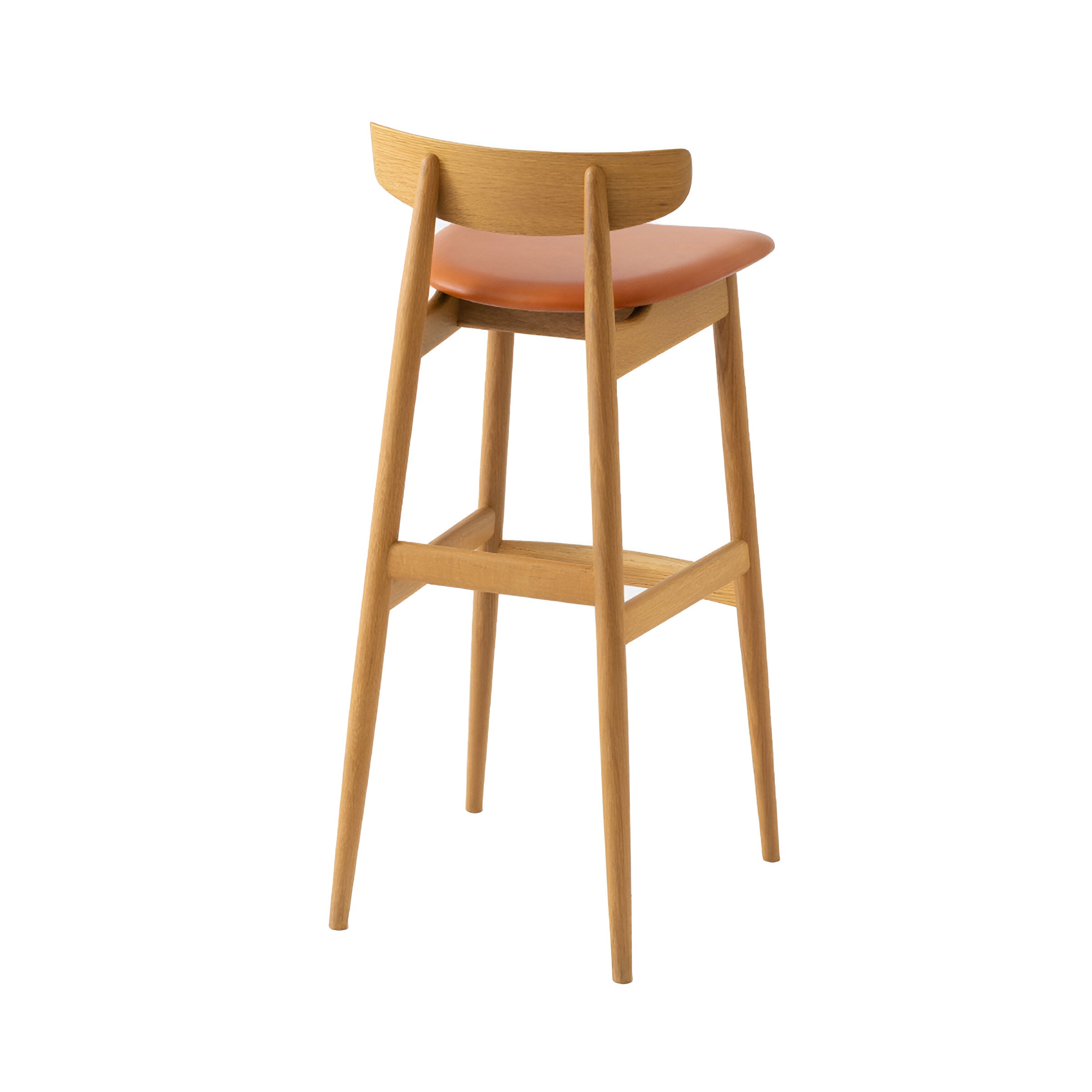Contract Collection Counter Chair: Seat Upholstered + White Oak