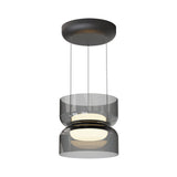 Totem Mini Up + Downlight Pendant: E +  Smoke + Black