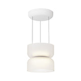 Totem Mini Up + Downlight Pendant: E + Etched White + White