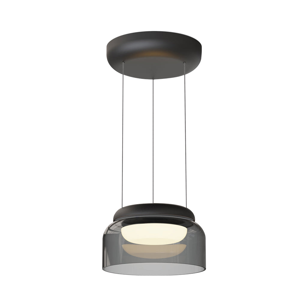 Totem Mini Downlight Pendant: E + Smoke + Black