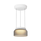Totem Mini Downlight Pendant: E + Etched Smoke + White
