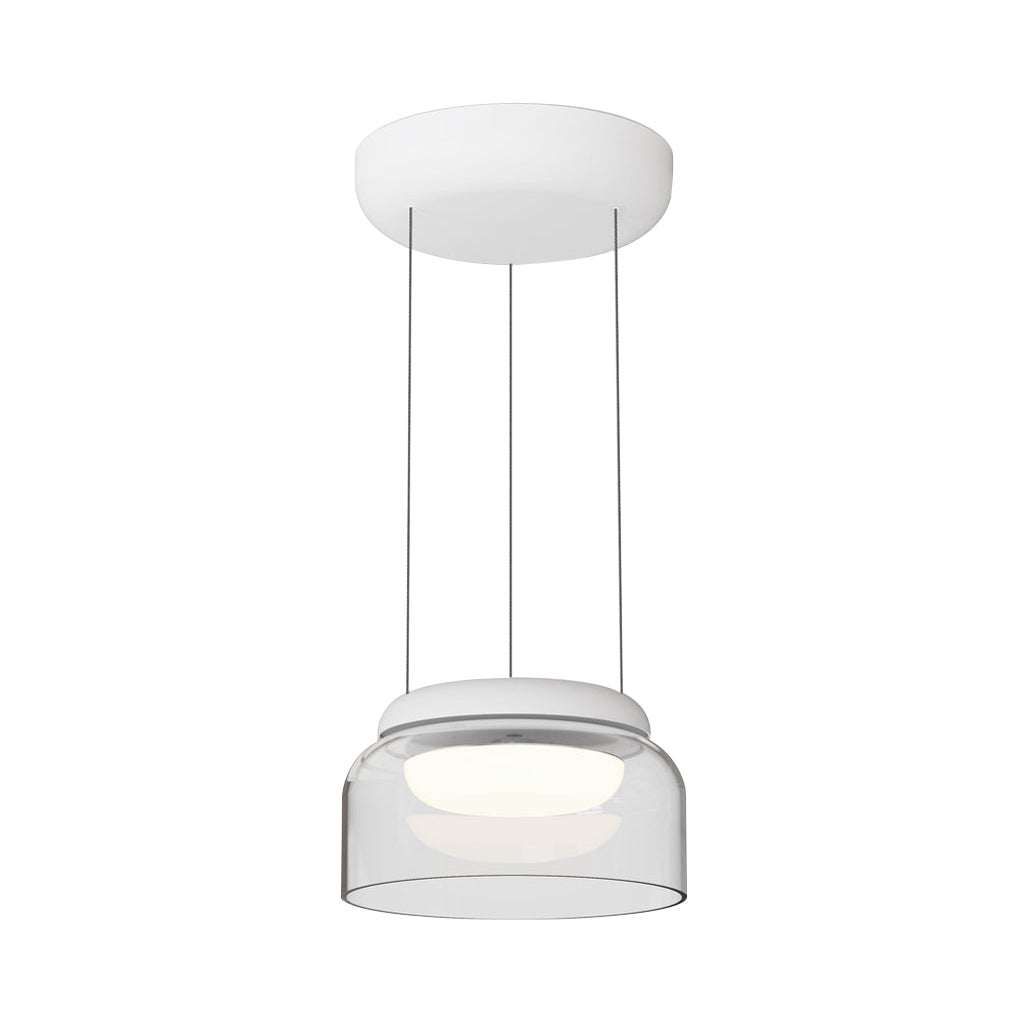 Totem Mini Downlight Pendant: E + Clear + White