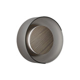 Totem Sconce: Matte Walnut + Etched Smoke