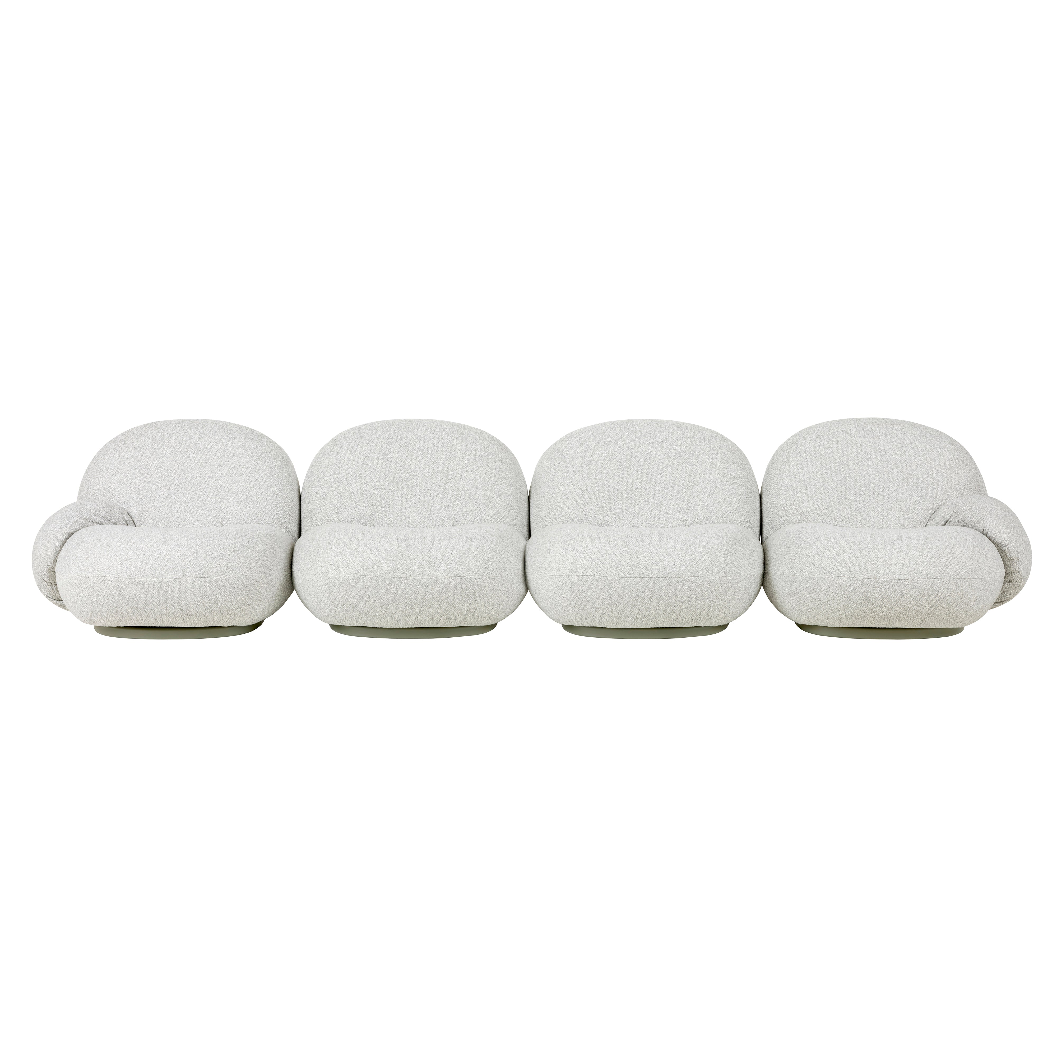 Pacha Sofa with Armrest + Ottoman: Outdoor + 4 Seater