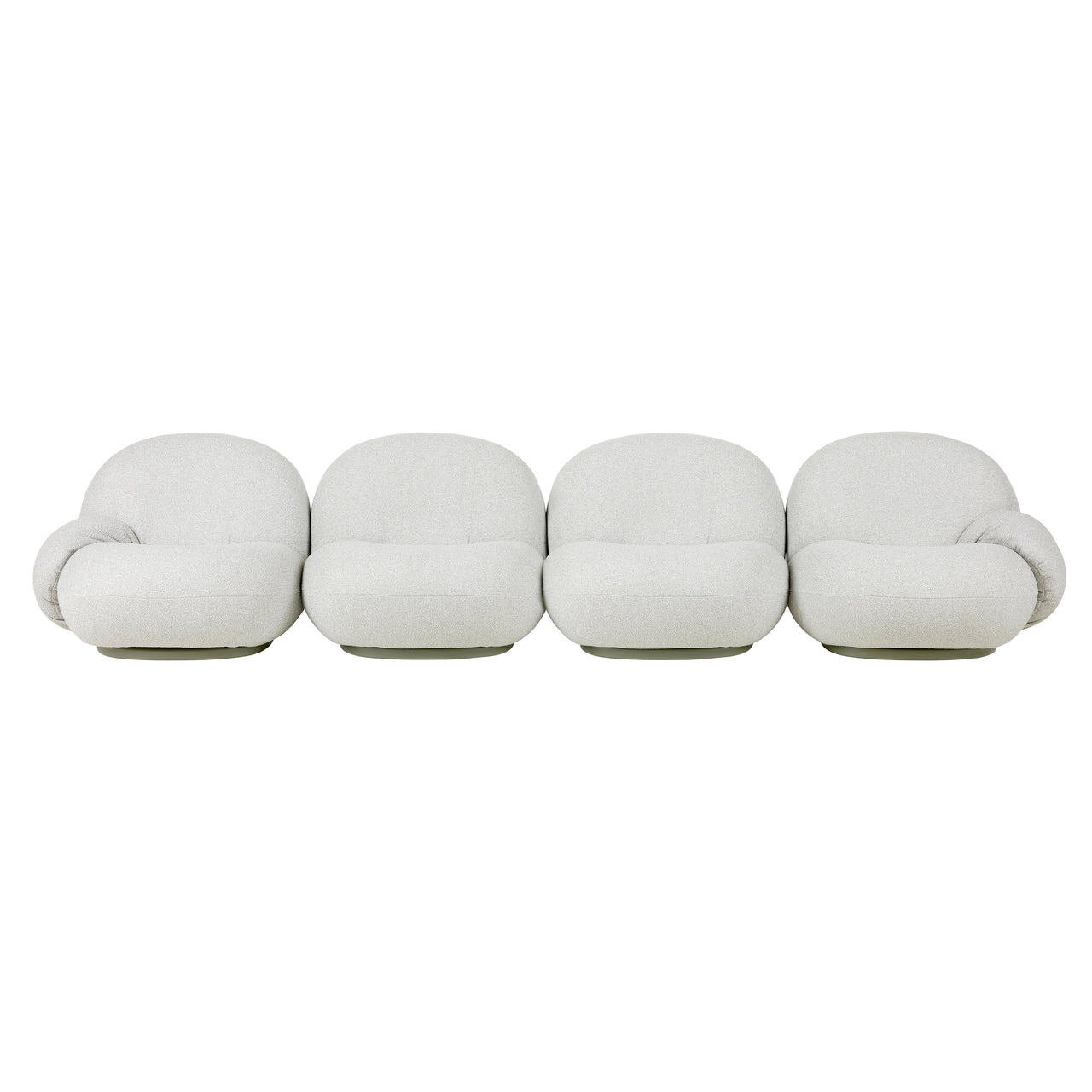 Pacha Sofa with Armrest + Ottoman: Outdoor + 4 Seater
