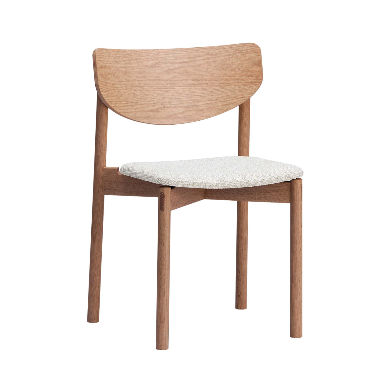 Hane Chair: Seat Upholstered + Natural Oak + Baton B-IV