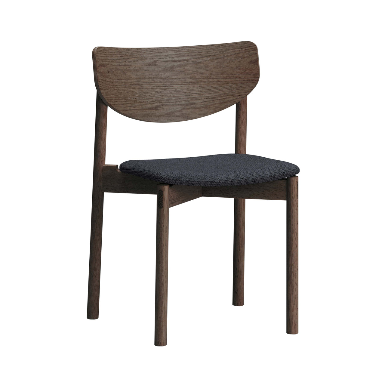 Hane Chair: Seat Upholstered + Smoke Oak + Baton B-CGR