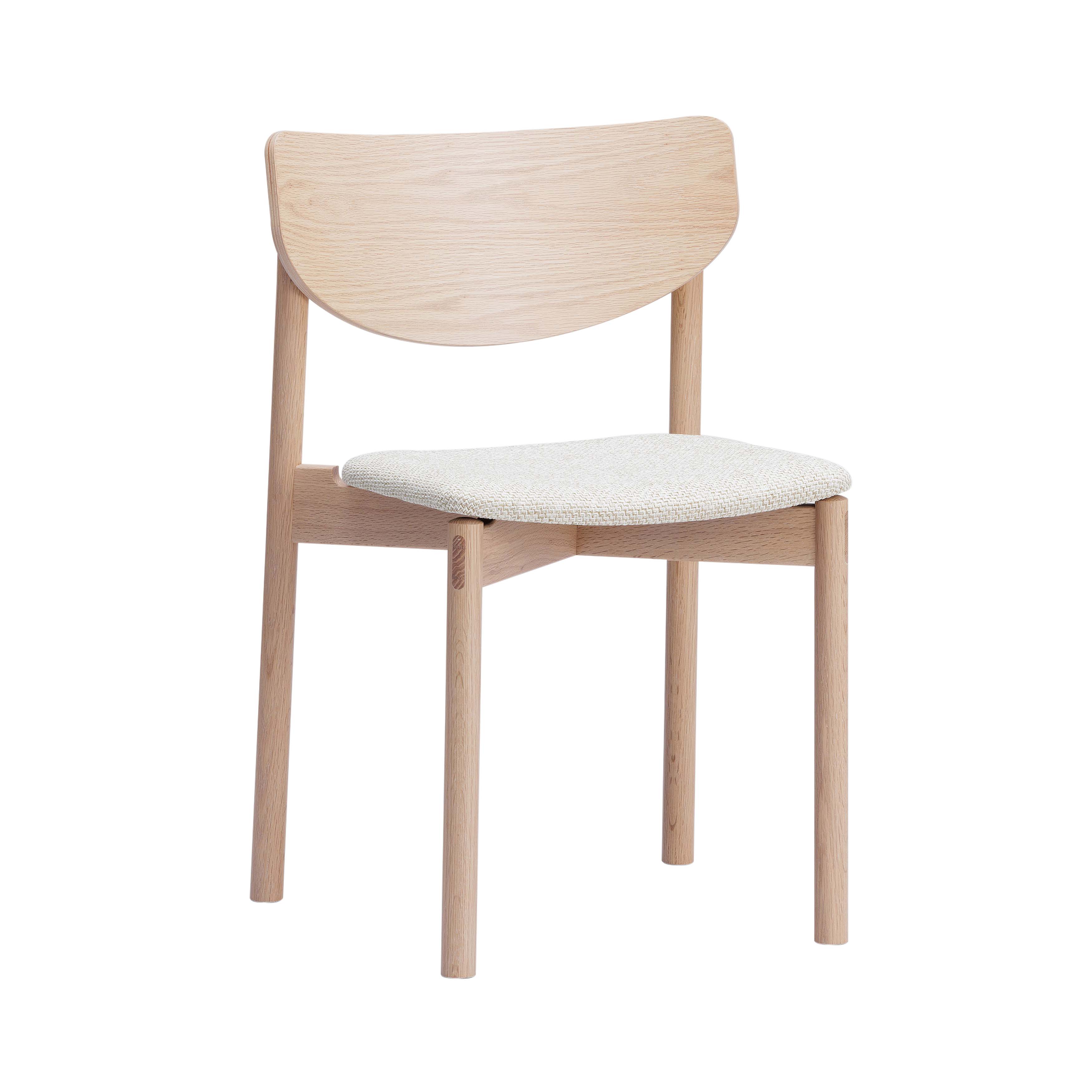 Hane Chair: Seat Upholstered + White Oak + Baton B-IV