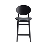 Outline Barstool: Seat Upholstered + Sumi Ash + Fibre Black