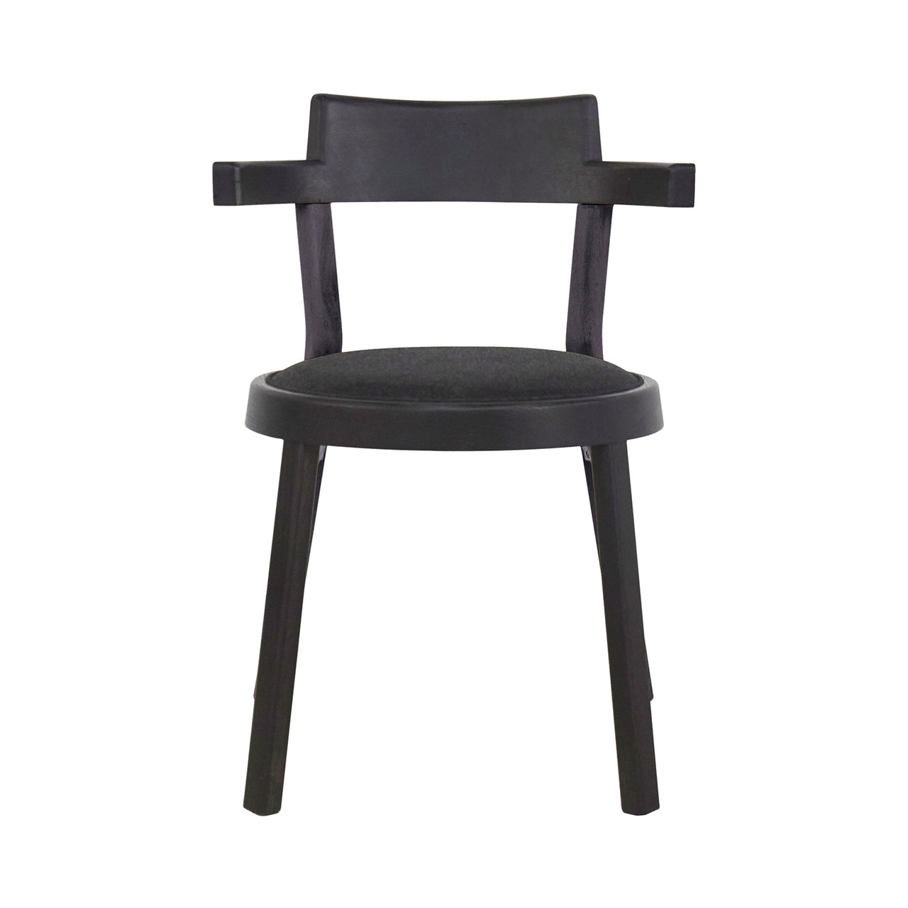 Pagoda Dining Chair: Upholstery + Black Oak