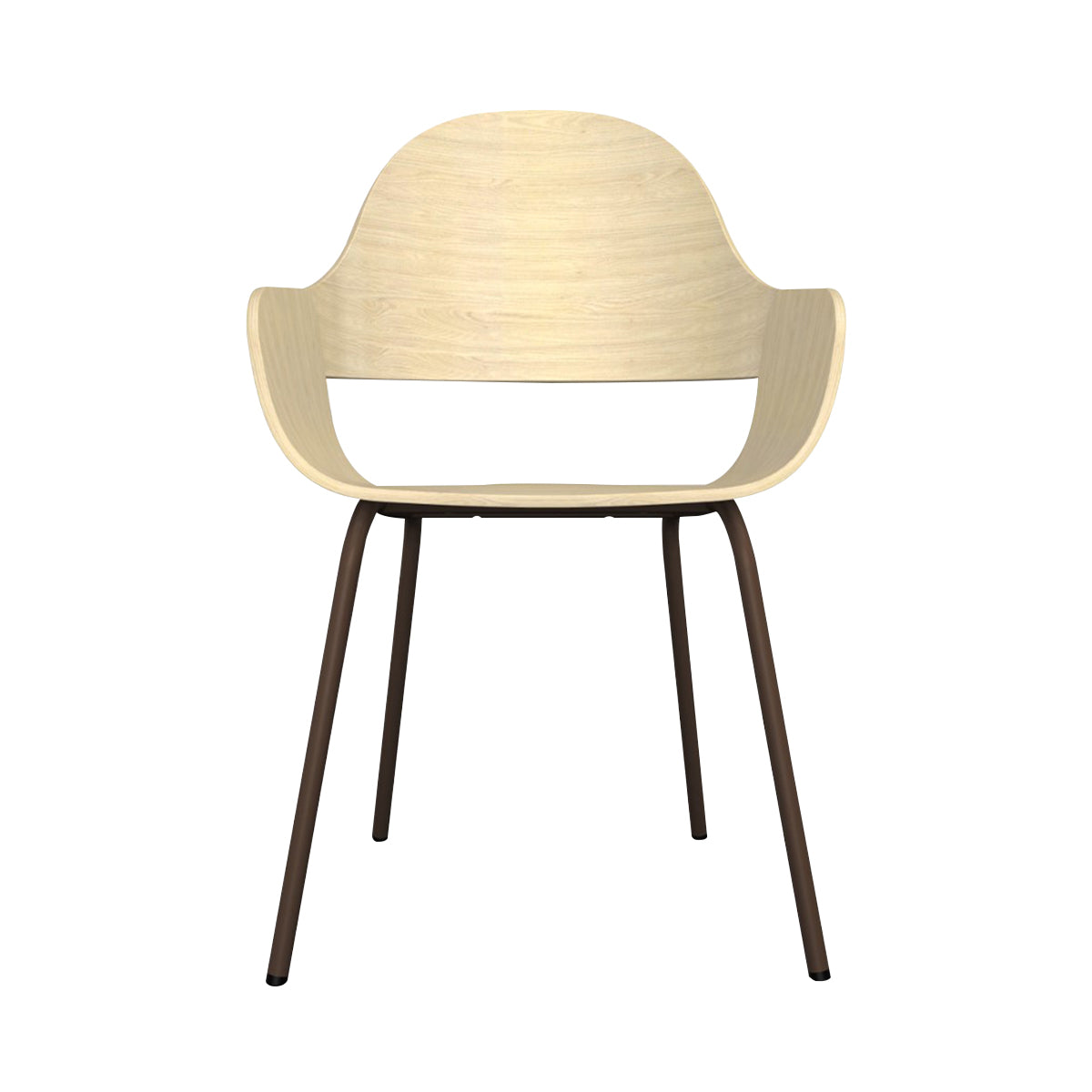 Showtime Nude Chair with Metal Base: Natural Ash + Pale Brown