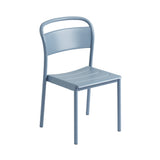 Linear Steel Side Chair: Pale Blue